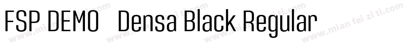 FSP DEMO   Densa Black Regular字体转换
